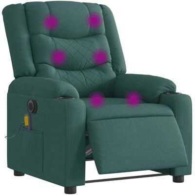 VidaXL Fauteuil - Tissu Vert Foncé - Accent Chair - Publicité VidaXL Fauteuil - Tissu Vert Foncé - Accent Chair - Publicité