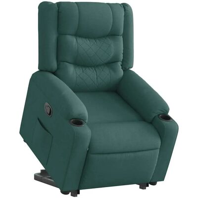 VidaXL Fauteuil Accent - Tissu Vert Foncé - Reposant VidaXL Fauteuil Accent - Tissu Vert Foncé - Reposant