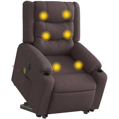 VidaXL Akzentstuhl - Elektrischer Relaxsessel mit Massage - Dunkelbraun VidaXL Akzentstuhl - Elektrischer Relaxsessel mit Massage - Dunkelbraun