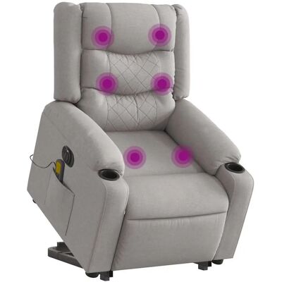 VidaXL Akzentstuhl - Grau/Nebel - Elektrisch verstellbarer Massagesessel VidaXL Akzentstuhl - Grau/Nebel - Elektrisch verstellbarer Massagesessel
