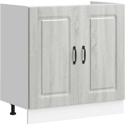 vidaXL Kalmar Grey Sonoma Sink Base Cabinet - Sink Base Cabinet vidaXL Kalmar Grey Sonoma Sink Base Cabinet - Sink Base Cabinet