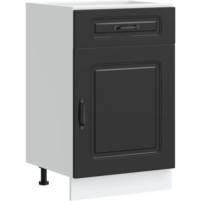 vidaXL Kalmar Black Engineered Wood Kitchen Base Cabinet vidaXL Kalmar Black Engineered Wood Kitchen Base Cabinet