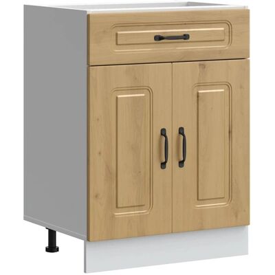 vidaXL Mueble bajo de cocina Kalmar roble artesanal - Madera ingeniería - Mueble de cocina vidaXL Mueble bajo de cocina Kalmar roble artesanal - Madera ingeniería - Mueble de cocina