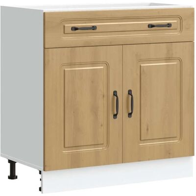 vidaXL Rustikaler Eichenschrank - Küchenunterschrank vidaXL Rustikaler Eichenschrank - Küchenunterschrank