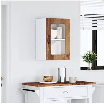 vidaXL Kitchen Wall Cabinet with Glass Door - Storage Cabinet vidaXL Kitchen Wall Cabinet with Glass Door - Storage Cabinet