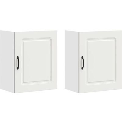 vidaXL Regal, Küchen-Hängeschränke 2 Stk. Kalmar Weiss Holzwerkstoff Wandschrank Küche - Wall Cabinets vidaXL Regal, Küchen-Hängeschränke 2 Stk. Kalmar Weiss Holzwerkstoff Wandschrank Küche - Wall Cabinets