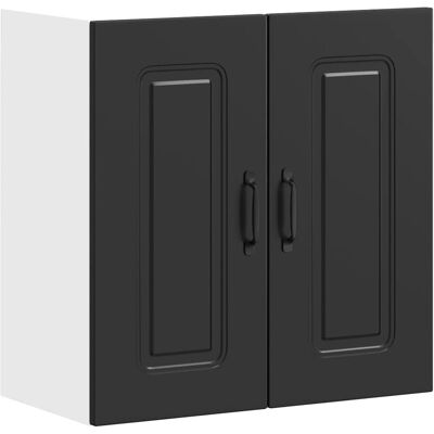 vidaXL Küchenwandkasten Kalmar Schwarz Engineered Wood - Wandkasten vidaXL Küchenwandkasten Kalmar Schwarz Engineered Wood - Wandkasten