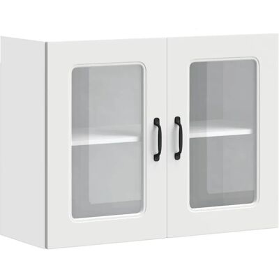 vidaXL Küchen-Hängeschrank mit Glastür Kalmar Weiß - Küchenschrank vidaXL Küchen-Hängeschrank mit Glastür Kalmar Weiß - Küchenschrank