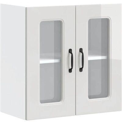 vidaXL Kalmar Wall Cabinet - Glass Door Kitchen Storage vidaXL Kalmar Wall Cabinet - Glass Door Kitchen Storage