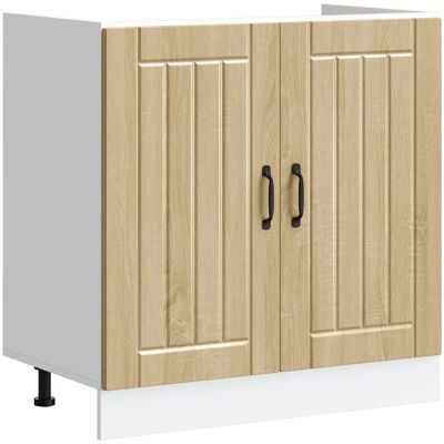 Meuble de base pour évier vidaXL - Chêne Sonoma - Gain de place, Résistant, Réglable - Publicité Meuble de base pour évier vidaXL - Chêne Sonoma - Gain de place, Résistant, Réglable - Publicité