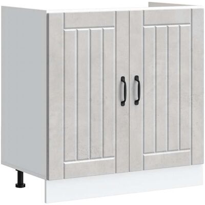 vidaXL Køkkenskab Lucca - Grå cement - 80x46x81.5cm vidaXL Køkkenskab Lucca - Grå cement - 80x46x81.5cm