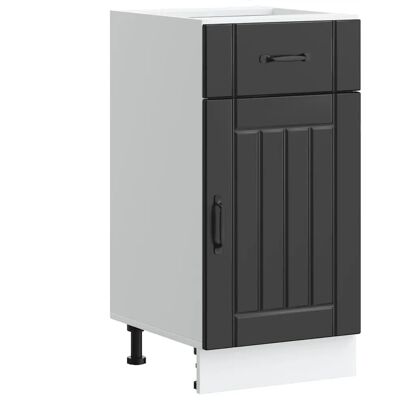 vidaXL Schwarzer Holzwerkstoff Küchen-Unterschrank - Küchenmöbel vidaXL Schwarzer Holzwerkstoff Küchen-Unterschrank - Küchenmöbel