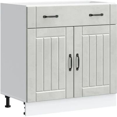 Vidaxl Küchen-Unterschrank Lucca Grau Beton - Küchenmöbel Vidaxl Küchen-Unterschrank Lucca Grau Beton - Küchenmöbel