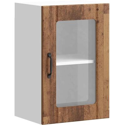 vidaXL Lucca Altholz Küchen-Hängeschrank mit Glastür - Wandschrank vidaXL Lucca Altholz Küchen-Hängeschrank mit Glastür - Wandschrank
