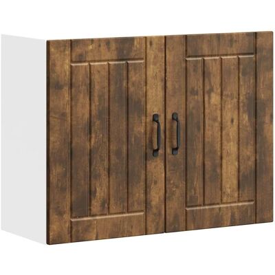 VIDAXL Wall Cabinet - Smoked Oak Kitchen Storage VIDAXL Wall Cabinet - Smoked Oak Kitchen Storage