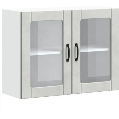 Vidaxl - Armario pared cocina puerta de cristal Lucca gris hormigón - Kitchen Wall Cabinet - Publicité Vidaxl - Armario pared cocina puerta de cristal Lucca gris hormigón - Kitchen Wall Cabinet - Publicité