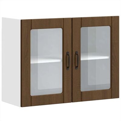 armoire murale de cuisine vidaXL avec porte en verre Lucca Chêne Marron - Armoire de rangement cuisine - Publicité armoire murale de cuisine vidaXL avec porte en verre Lucca Chêne Marron - Armoire de rangement cuisine - Publicité