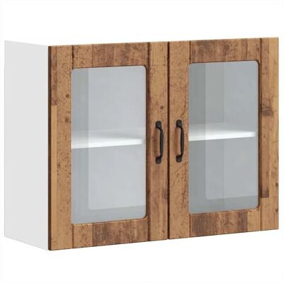vidaXL 853855 Küchen-Wandschrank - Glas Tür, Altholz vidaXL 853855 Küchen-Wandschrank - Glas Tür, Altholz