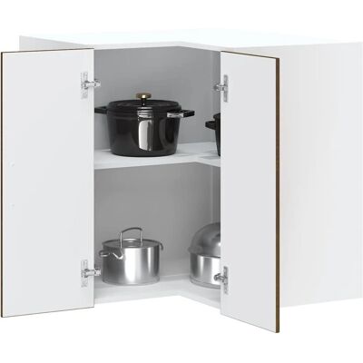 Armario de esquina de pared vidaXL Lucca Marrón - Mueble de cocina Armario de esquina de pared vidaXL Lucca Marrón - Mueble de cocina