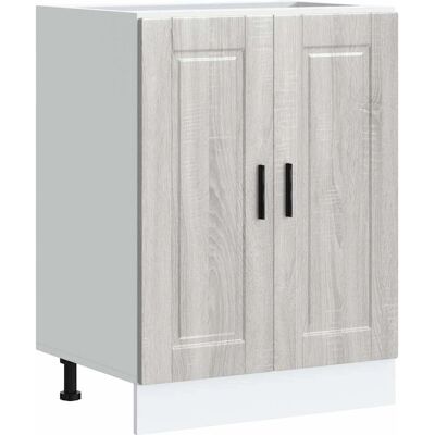 vidaXL Porto Grey Sonoma Kitchen Base Cabinet vidaXL Porto Grey Sonoma Kitchen Base Cabinet