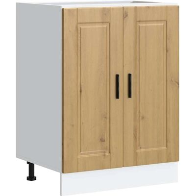 vidaXL Keukenkast Porto Eikenhout - Geïntegreerd Hout - Keukenkast Onderbouw vidaXL Keukenkast Porto Eikenhout - Geïntegreerd Hout - Keukenkast Onderbouw
