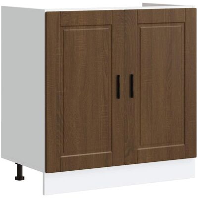 vidaXL Porto Braun Eichen-Optik Spülenunterschrank - Unterschrank für Spüle vidaXL Porto Braun Eichen-Optik Spülenunterschrank - Unterschrank für Spüle