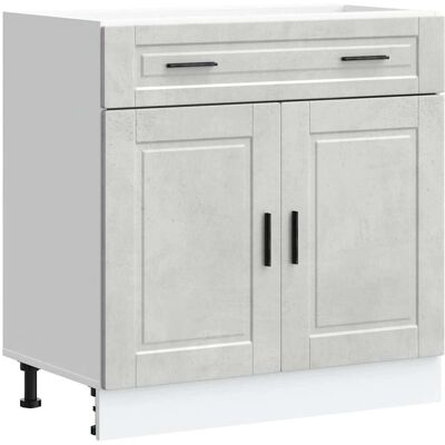 vidaXL Kitchen Base Cabinet Porto Concrete Grey - Kitchen Base Cabinet vidaXL Kitchen Base Cabinet Porto Concrete Grey - Kitchen Base Cabinet