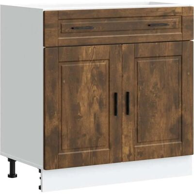vidaXL Kitchen Base Cabinet Smoked Oak - Kitchen cabinet vidaXL Kitchen Base Cabinet Smoked Oak - Kitchen cabinet