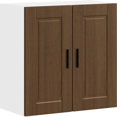 vidaXL Kitchen Wall Cabinet Porto Brown Oak Engineered Wood - Wall Cabinet vidaXL Kitchen Wall Cabinet Porto Brown Oak Engineered Wood - Wall Cabinet