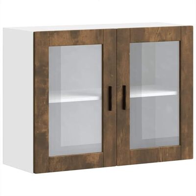 vidaXL Seinähylly keittiöön lasiovella Porto savupuu - Wall Cabinet vidaXL Seinähylly keittiöön lasiovella Porto savupuu - Wall Cabinet