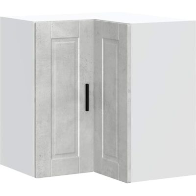 vidaXL Kitchen Wall Corner Cabinet - Porto Concrete Grey Wall-Mounted Storage vidaXL Kitchen Wall Corner Cabinet - Porto Concrete Grey Wall-Mounted Storage
