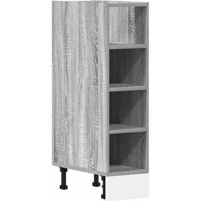vidaXL Armoire basse en bois aggloméré - Gris Sonoma - Armoire de cuisine vidaXL Armoire basse en bois aggloméré - Gris Sonoma - Armoire de cuisine