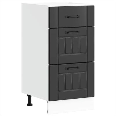 vidaXL Lucca Schwarz Holzwerkstoff Küchen-Unterschrank vidaXL Lucca Schwarz Holzwerkstoff Küchen-Unterschrank