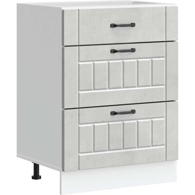 vidaXL Gabinete base de cocina Lucca gris cemento vidaXL Gabinete base de cocina Lucca gris cemento