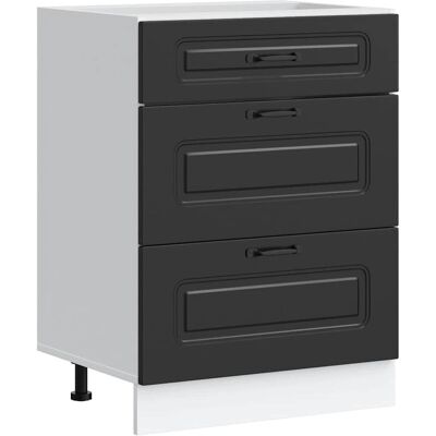 vidaXL Unterschrank Kalmar Schwarz Holzwerkstoff - Küchenmöbel vidaXL Unterschrank Kalmar Schwarz Holzwerkstoff - Küchenmöbel