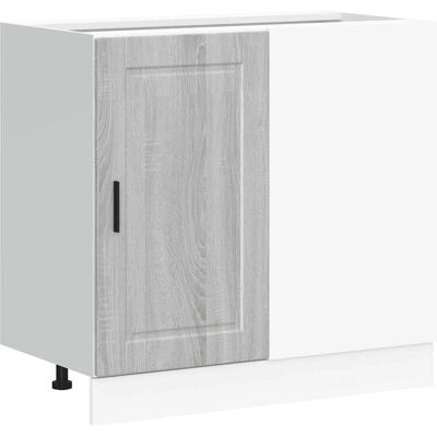 vidaXL Porto Grey Kitchen Base Cabinet vidaXL Porto Grey Kitchen Base Cabinet