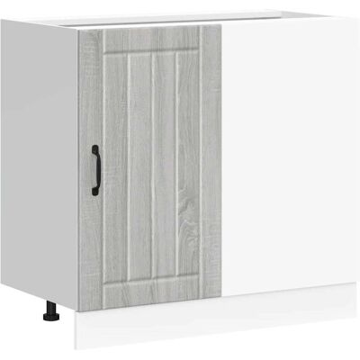 VIDAXL Küchenschrank - Sonoma Grau - Verstellbare Füße - 86x46x81.5cm - Küchenaufbewahrung VIDAXL Küchenschrank - Sonoma Grau - Verstellbare Füße - 86x46x81.5cm - Küchenaufbewahrung