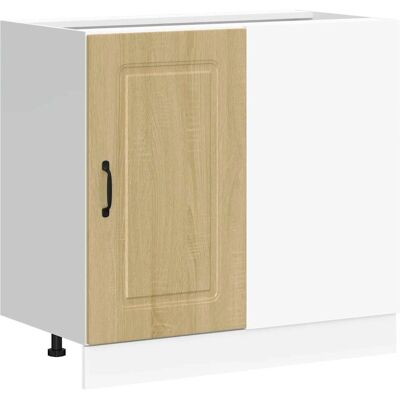 vidaXL Kalmar Sonoma Oak Kitchen Base Cabinet - Storage, Durable, Easy to Clean vidaXL Kalmar Sonoma Oak Kitchen Base Cabinet - Storage, Durable, Easy to Clean