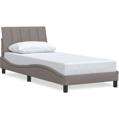 VidaXL Bettgestell - Taupe, Wellen-Design - Bett VidaXL Bettgestell - Taupe, Wellen-Design - Bett