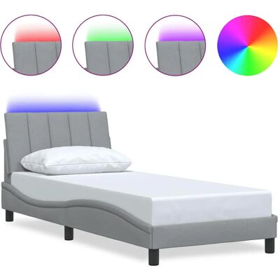 VidaXL 3310426 Bettgestell - Sperrholzlatten, LED-Beleuchtung, mit Kissen VidaXL 3310426 Bettgestell - Sperrholzlatten, LED-Beleuchtung, mit Kissen