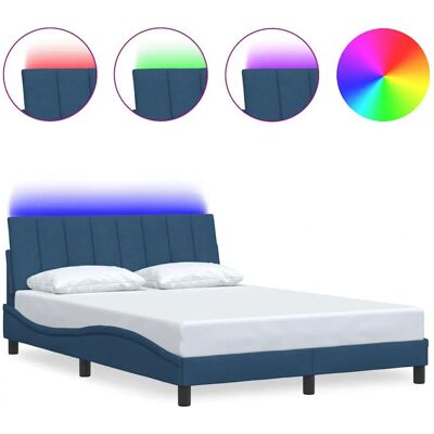 VidaXL Bettrahmen - Blau Polsterung 140x190cm VidaXL Bettrahmen - Blau Polsterung 140x190cm