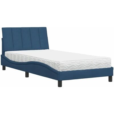 VidaXL Bett - Blau Polyester, Schaum, Lattenrost - Schlafzimmermöbel VidaXL Bett - Blau Polyester, Schaum, Lattenrost - Schlafzimmermöbel