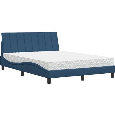 VidaXL 3310537 Blaues Stoffbett - Bett VidaXL 3310537 Blaues Stoffbett - Bett