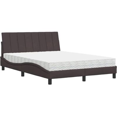 VidaXL Bett - Braun Stoff 160x200cm - Bett VidaXL Bett - Braun Stoff 160x200cm - Bett