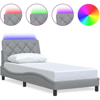 vidaXL Bettgestell mit LED - Unterstützungslatten & Kopfteil vidaXL Bettgestell mit LED - Unterstützungslatten & Kopfteil