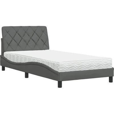 vidaXL 3310721 Graues Stoffbett - 100x200 cm vidaXL 3310721 Graues Stoffbett - 100x200 cm
