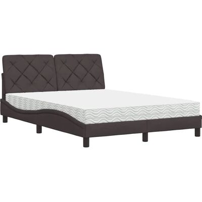 vidaXL Bett mit Matratze Dunkelbraun 120x200 cm vidaXL Bett mit Matratze Dunkelbraun 120x200 cm