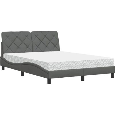 vidaXL Bett 180x200cm Dunkelgrau - Komfort - Stabile Beine vidaXL Bett 180x200cm Dunkelgrau - Komfort - Stabile Beine