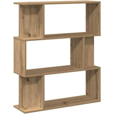 vidaXL Eiken Boekenkast - 3 Planken - 80x24x96 cm - Kamerverdeler vidaXL Eiken Boekenkast - 3 Planken - 80x24x96 cm - Kamerverdeler