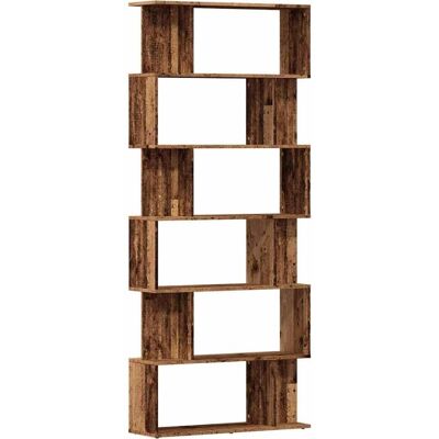 vidaXL Book Cabinet Old Wood - 6-Shelf Storage - 80x24x192 cm vidaXL Book Cabinet Old Wood - 6-Shelf Storage - 80x24x192 cm